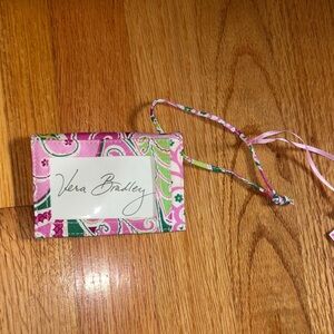 Vera Bradley Pink and Green Floral ID Case